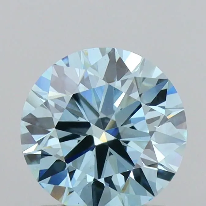 1.03ct ROUND Fancy Vivid Blue VS1 Coloured Lab diamond