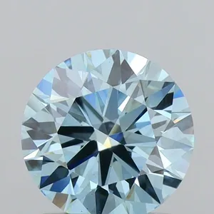 1.03ct ROUND Fancy Vivid Blue VS1 Coloured Lab diamond