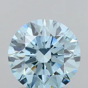 1.07ct ROUND Fancy Vivid Blue VVS2 Coloured Lab diamond