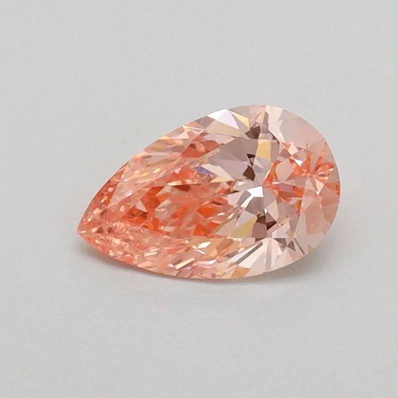 0.53ct PEAR Fancy Intense Pink SI1 Coloured Lab diamond