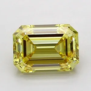 1.3ct EMERALD Fancy Intense Yellow VVS2 Coloured Lab diamond