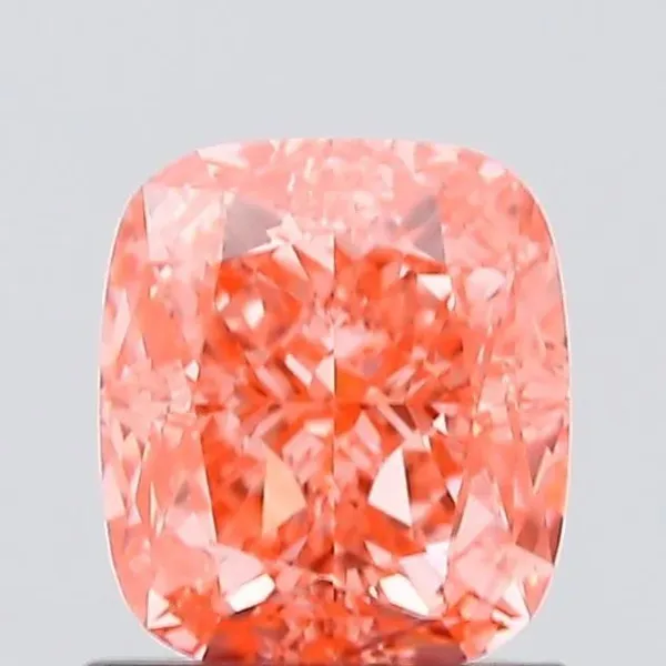 1.11ct CUSHION Fancy Vivid Pink VS1 Coloured Lab diamond