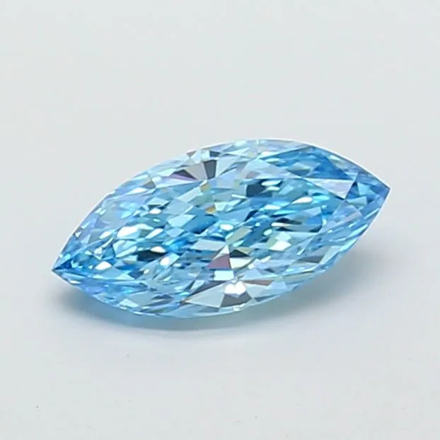 1.41ct MARQUISE Fancy Vivid Blue VS1 Coloured Lab diamond