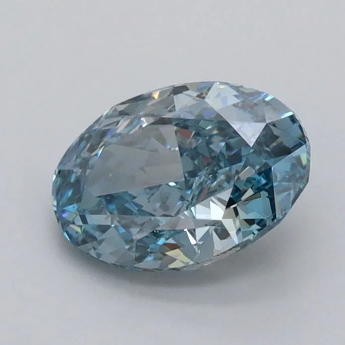 1.01ct OVAL Fancy Intense Blue VS2 Coloured Lab diamond