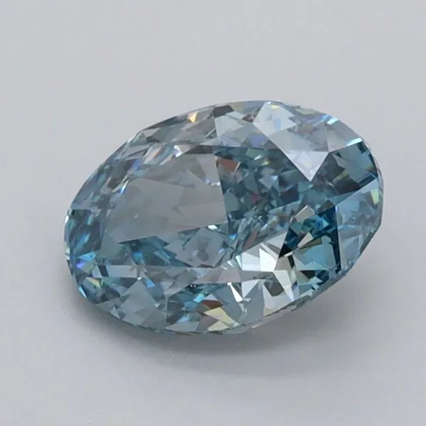 1.01ct OVAL Fancy Intense Blue VS2 Coloured Lab diamond