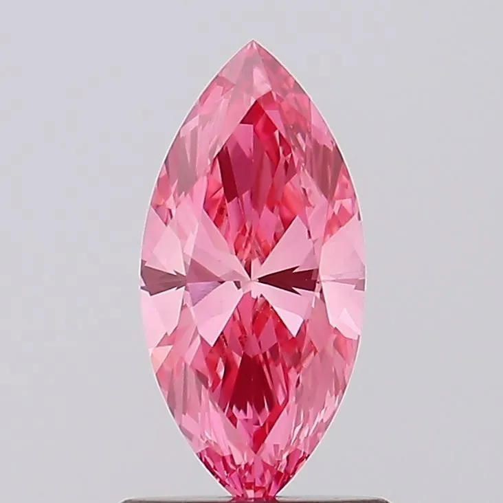 0.87ct MARQUISE Fancy Vivid Pink VS1 Coloured Lab diamond