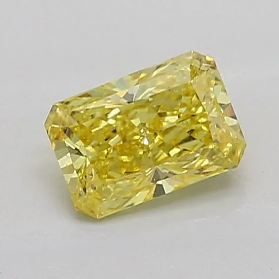 0.94ct RADIANT Fancy Vivid Yellow SI1 Coloured Lab diamond