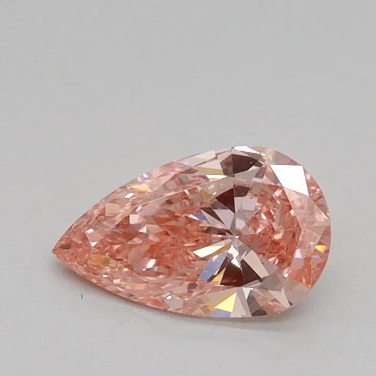 0.50ct PEAR Fancy Intense Pink SI2 Coloured Lab diamond