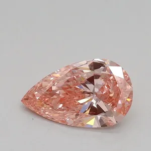 0.5ct PEAR Fancy Intense Pink SI2 Coloured Lab diamond