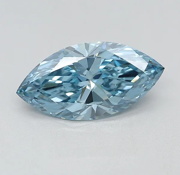 2.51ct MARQUISE Fancy Vivid Blue VVS2 Coloured Lab diamond