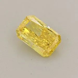 0.39ct RADIANT Fancy Vivid Yellow VS1 Coloured Lab diamond