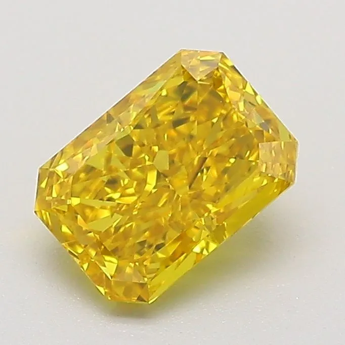 1.12ct RADIANT Fancy Vivid Yellow VVS1 Coloured Lab diamond