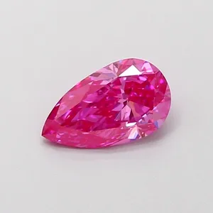 0.79ct PEAR Fancy Intense Pink VVS2 Coloured Lab diamond