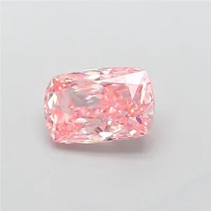 1.01ct CUSHION Fancy Vivid Pink VVS2 Coloured Lab diamond