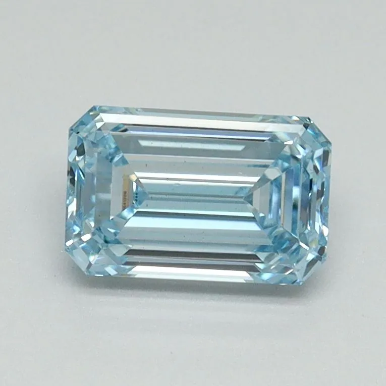 1.02ct EMERALD Fancy Intense Blue VS1 Coloured Lab diamond