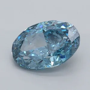 1.03ct OVAL Fancy Vivid Blue VS1 Coloured Lab diamond