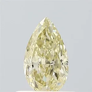 0.47ct PEAR Fancy Light Yellow VVS2 Coloured Lab diamond