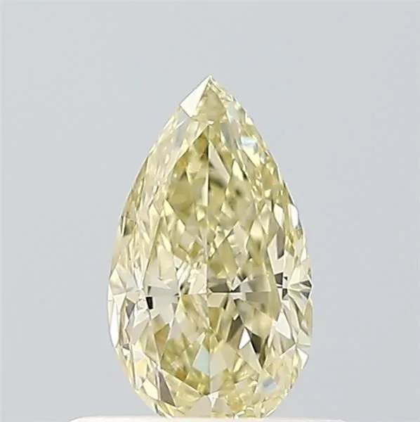 0.47ct PEAR Fancy Light Yellow VVS2 Coloured Lab diamond