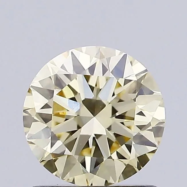0.91ct ROUND Fancy Light Yellow VS1 Coloured Lab diamond