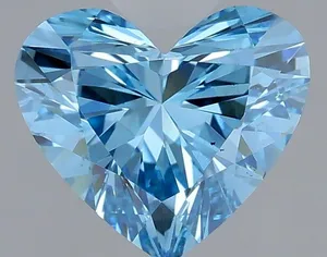0.92ct HEART Fancy Vivid Blue VS2 Coloured Lab diamond