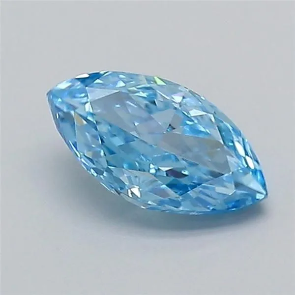 0.70ct MARQUISE Fancy Vivid Blue VS1 Coloured Lab diamond