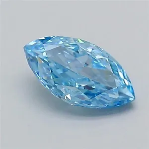0.7ct MARQUISE Fancy Vivid Blue VS1 Coloured Lab diamond
