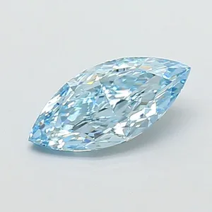 1.05ct MARQUISE Fancy Vivid Blue VVS2 Coloured Lab diamond