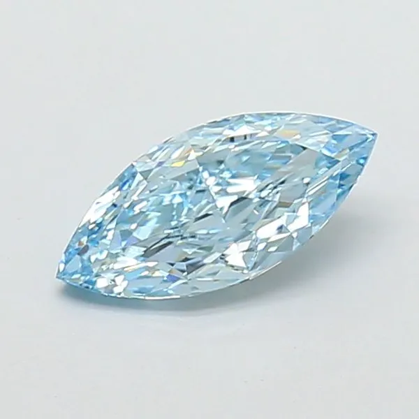 1.05ct MARQUISE Fancy Vivid Blue VVS2 Coloured Lab diamond