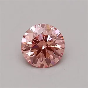 0.33ct ROUND Fancy Vivid Pink VS2 Coloured Lab diamond
