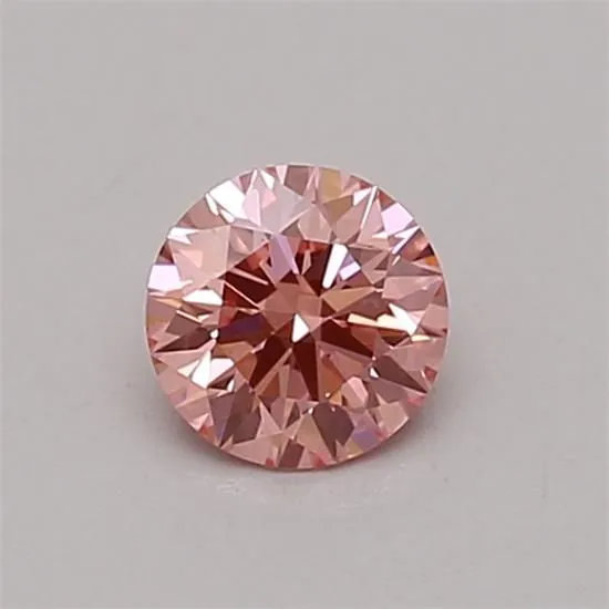0.33ct ROUND Fancy Vivid Pink VS2 Coloured Lab diamond