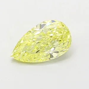 0.85ct PEAR Fancy Intense Yellow VS1 Coloured Lab diamond