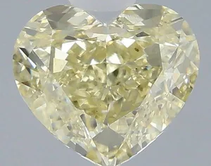 1.07ct HEART Fancy Yellow VS1 Coloured Lab diamond