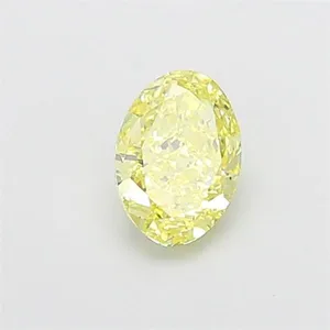 1.05ct OVAL Fancy Yellow VVS1 Coloured Lab diamond