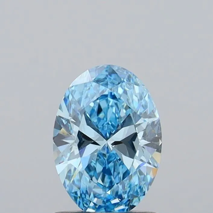 1.04ct OVAL Fancy Vivid Blue VVS2 Coloured Lab diamond
