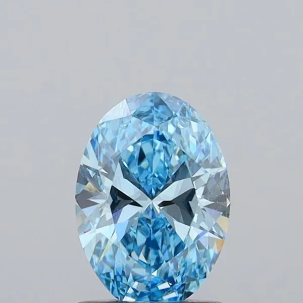 1.04ct OVAL Fancy Vivid Blue VVS2 Coloured Lab diamond