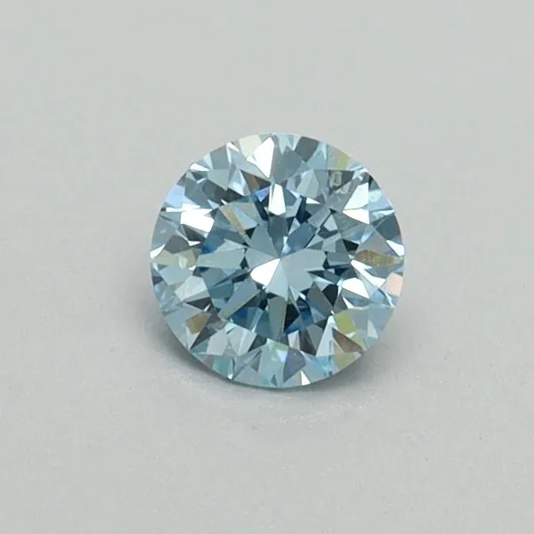 0.34ct ROUND Fancy Intense Blue VS1 Coloured Lab diamond