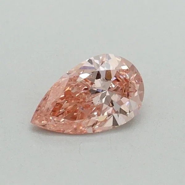 0.3ct PEAR Fancy Vivid Pink VVS2 Coloured Lab diamond