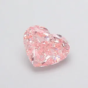 1.01ct HEART Fancy Intense Pink VS2 Coloured Lab diamond