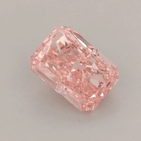 0.55ct RADIANT Fancy Vivid Pink VS1 Coloured Lab diamond