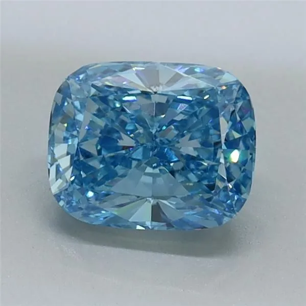 1.01ct CUSHION Fancy Vivid Blue VS1 Coloured Lab diamond