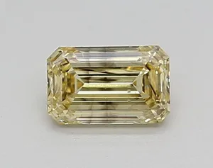 0.5ct EMERALD Fancy Intense Yellow SI2 Coloured Lab diamond