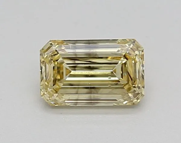0.5ct EMERALD Fancy Intense Yellow SI2 Coloured Lab diamond