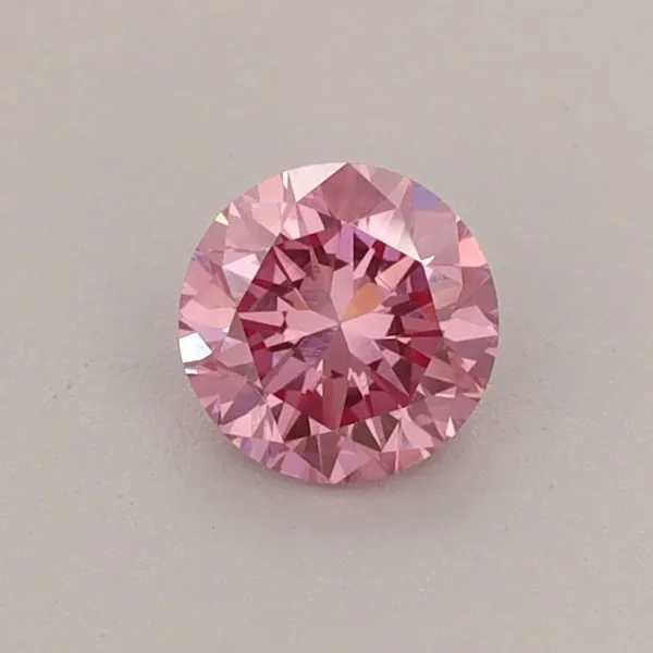 0.42ct ROUND Fancy Vivid Pink VS1 Coloured Lab diamond