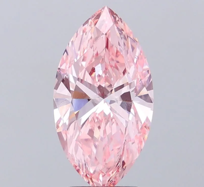 2.57ct MARQUISE Fancy Vivid Pink VVS1 Coloured Lab diamond