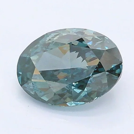 0.99ct OVAL Fancy Gray Blue VS2 Coloured Lab diamond
