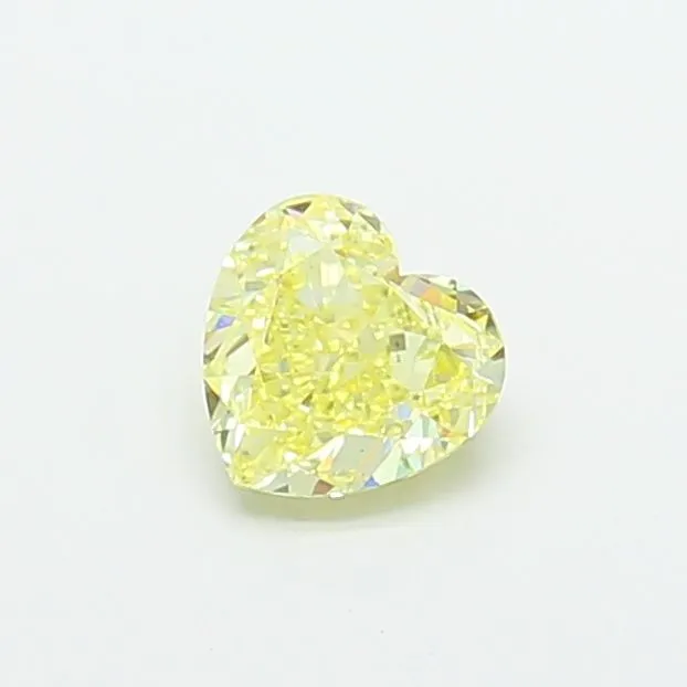 1.03ct HEART Fancy Yellow VS1 Coloured Lab diamond