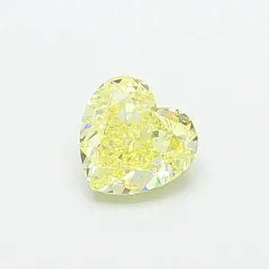 1.03ct HEART Fancy Yellow VS1 Coloured Lab diamond