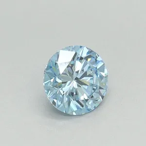 0.34ct ROUND Fancy Vivid Blue VVS2 Coloured Lab diamond