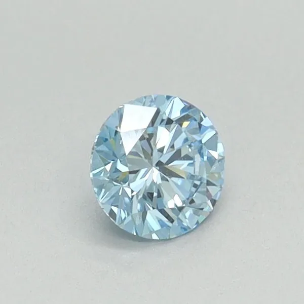 0.34ct ROUND Fancy Vivid Blue VVS2 Coloured Lab diamond