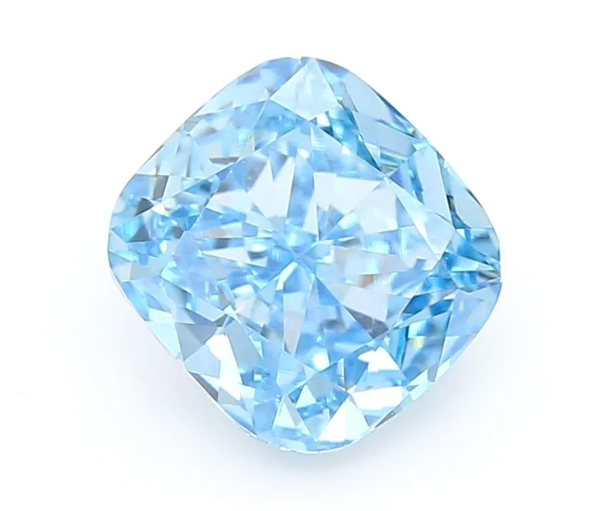 1.03ct CUSHION Fancy Vivid Blue VVS2 Coloured Lab diamond